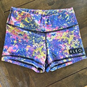 Fleo Women's Splatter Print Athletic Shorts